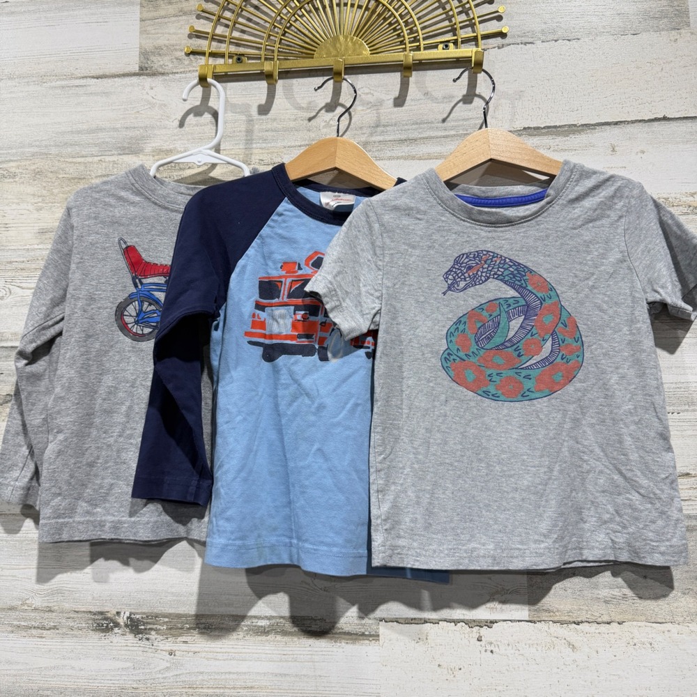 Tea Collection Hanna Andersson Shirt Bundle Boys 4 Graphic Retro *Flawed